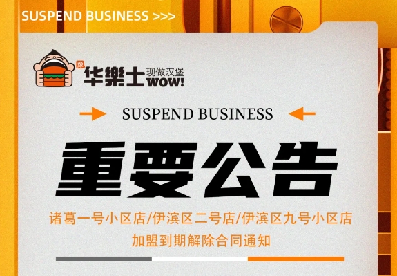 （諸葛一號(hào)小區(qū)店，伊濱區(qū)二號(hào)小區(qū)店，伊濱區(qū)九號(hào)小區(qū)店)加盟到期解除合同通知